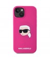 Karl Lagerfeld KLHMP15SSKHPPLF iPhone 15 6.1" fuchsia/fuschia hardcase Silicone Karl Head Print MagSafe