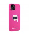 Karl Lagerfeld KLHMP15SSKHPPLF iPhone 15 6.1" fuchsia/fuschia hardcase Silicone Karl Head Print MagSafe