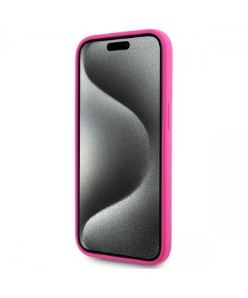 Karl Lagerfeld KLHMP15SSKHPPLF iPhone 15 6.1" fuchsia/fuschia hardcase Silicone Karl Head Print MagSafe