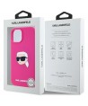 Karl Lagerfeld KLHMP15SSKHPPLF iPhone 15 6.1" fuchsia/fuschia hardcase Silicone Karl Head Print MagSafe