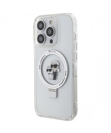 Karl Lagerfeld KLHMP15XHMRSKCH iPhone 15 Pro Max 6.7" white/white hardcase Ring Stand Karl&Choupette MagSafe