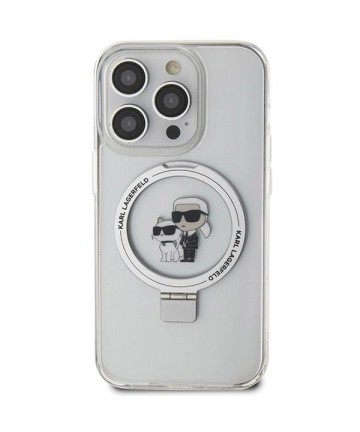 Karl Lagerfeld KLHMP15XHMRSKCH iPhone 15 Pro Max 6.7" white/white hardcase Ring Stand Karl&Choupette MagSafe