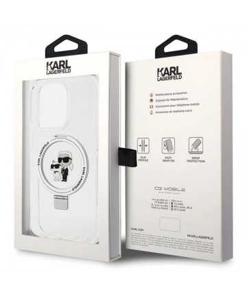 Karl Lagerfeld KLHMP15XHMRSKCH iPhone 15 Pro Max 6.7" white/white hardcase Ring Stand Karl&Choupette MagSafe