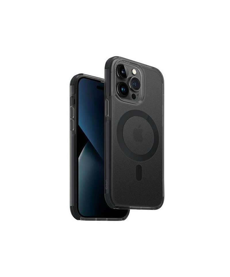 Uniq Combat iPhone 14 Pro 6.1" case Magclick Charging black/concrete charcoal