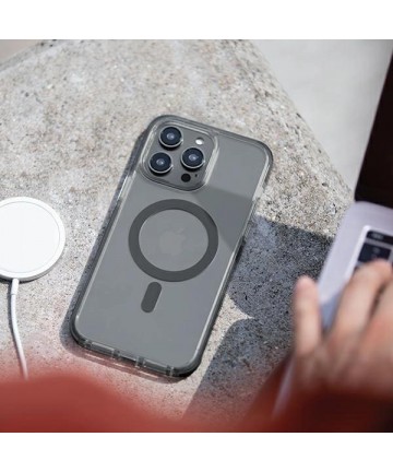 Uniq Combat iPhone 14 Pro 6.1" case Magclick Charging black/concrete charcoal