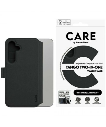 CARE by PanzerGlass Feature Tango 2in1 Wallet Case for Samsung Galaxy S25+ - Black