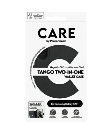 CARE by PanzerGlass Feature Tango 2in1 Wallet Case for Samsung Galaxy S25+ - Black