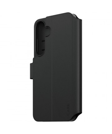 CARE by PanzerGlass Feature Wallet Kickstand Case for Samsung Galaxy S25+ - Black
