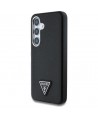 Guess Grained Triangle Logo MagSafe case for Samsung Galaxy S25 - black