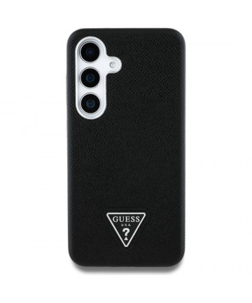 Guess Grained Triangle Logo MagSafe case for Samsung Galaxy S25 - black
