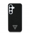 Guess Grained Triangle Logo MagSafe case for Samsung Galaxy S25 - black