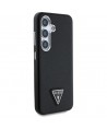 Guess Grained Triangle Logo MagSafe case for Samsung Galaxy S25 - black
