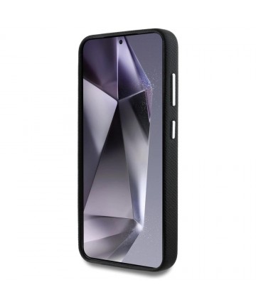 Guess Grained Triangle Logo MagSafe case for Samsung Galaxy S25 - black