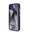 Guess Grained Triangle Logo MagSafe case for Samsung Galaxy S25 - black