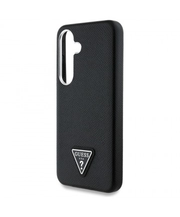 Guess Grained Triangle Logo MagSafe case for Samsung Galaxy S25 - black