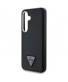 Guess Grained Triangle Logo MagSafe case for Samsung Galaxy S25 - black
