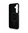 Guess Grained Triangle Logo MagSafe case for Samsung Galaxy S25 - black