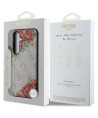 Guess Leather 4G Flowers Print Metal Classic Logo MagSafe Case for Samsung Galaxy S25 - Pink