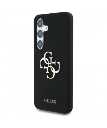 Guess Silicone Big 4G Logo Bottom Script case for Samsung Galaxy S25 - black