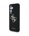 Guess Silicone Big 4G Logo Bottom Script case for Samsung Galaxy S25 - black