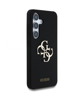 Guess Silicone Big 4G Logo Bottom Script case for Samsung Galaxy S25 - black
