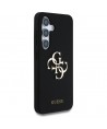 Guess Silicone Big 4G Logo Bottom Script case for Samsung Galaxy S25 - black