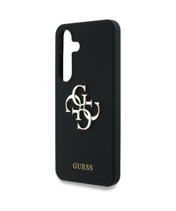Guess Silicone Big 4G Logo Bottom Script case for Samsung Galaxy S25 - black