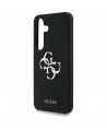 Guess Silicone Big 4G Logo Bottom Script case for Samsung Galaxy S25 - black