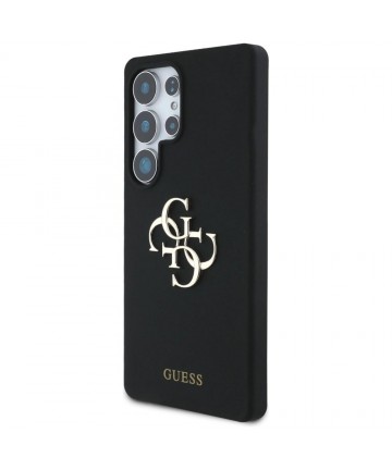 Guess Silicone Big 4G Logo Bottom Script case for Samsung Galaxy S25 Ultra - black