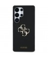 Guess Silicone Big 4G Logo Bottom Script case for Samsung Galaxy S25 Ultra - black