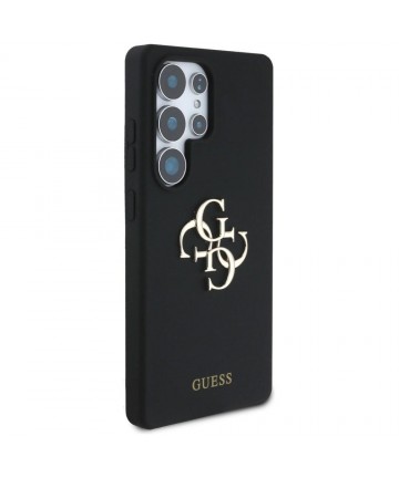 Guess Silicone Big 4G Logo Bottom Script case for Samsung Galaxy S25 Ultra - black