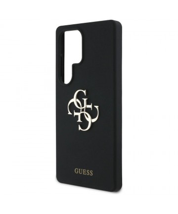 Guess Silicone Big 4G Logo Bottom Script case for Samsung Galaxy S25 Ultra - black