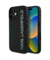 Karl Lagerfeld HC 3D Rubber Elongated Glitter iPhone 16 Case - Black