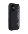 Karl Lagerfeld HC 3D Rubber Elongated Glitter iPhone 16 Case - Black