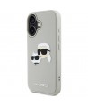 Karl Lagerfeld HC 3D Rubber Double Heads iPhone 16 Case - Beige