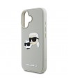 Karl Lagerfeld HC 3D Rubber Double Heads iPhone 16 Case - Beige