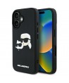 Karl Lagerfeld HC 3D Rubber Double Heads iPhone 16 Case - Black
