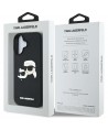 Karl Lagerfeld HC 3D Rubber Double Heads iPhone 16 Case - Black