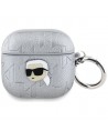 Karl Lagerfeld Monogram Karl Head case for AirPods 4 - silver