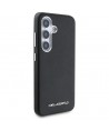 Karl Lagerfeld Saffiano Full Wrapped Elongated Metal Logo MagSafe Case for Samsung Galaxy S25 - Black