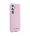Karl Lagerfeld Saffiano Full Wrapped Elongated Metal Logo MagSafe Case for Samsung Galaxy S25 - Pink