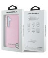 Karl Lagerfeld Saffiano Full Wrapped Elongated Metal Logo MagSafe Case for Samsung Galaxy S25 - Pink
