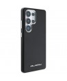 Karl Lagerfeld Saffiano Full Wrapped Elongated Metal Logo MagSafe Case for Samsung Galaxy S25 Ultra - Black