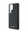 Karl Lagerfeld Saffiano Full Wrapped Elongated Metal Logo MagSafe Case for Samsung Galaxy S25 Ultra - Black