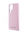 Karl Lagerfeld Saffiano Full Wrapped Elongated Metal Logo MagSafe Case for Samsung Galaxy S25 Ultra - Pink