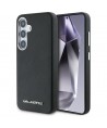Karl Lagerfeld Saffiano Full Wrapped Elongated Metal Logo MagSafe Case for Samsung Galaxy S25+ - Black