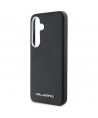 Karl Lagerfeld Saffiano Full Wrapped Elongated Metal Logo MagSafe Case for Samsung Galaxy S25+ - Black