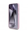 Karl Lagerfeld Saffiano Full Wrapped Elongated Metal Logo MagSafe Case for Samsung Galaxy S25+ - Pink