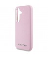 Karl Lagerfeld Saffiano Full Wrapped Elongated Metal Logo MagSafe Case for Samsung Galaxy S25+ - Pink
