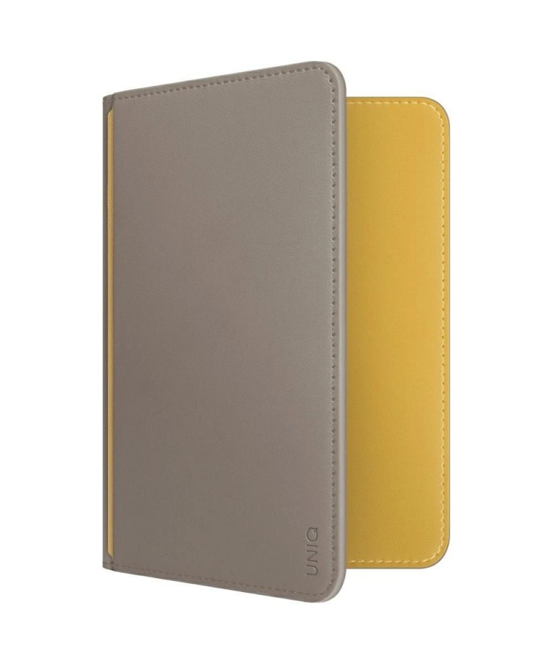 Uniq Belmont RFID Blocking Passport Case - Grey/Yellow